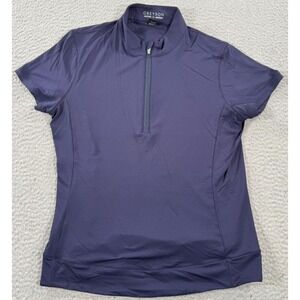 Greyson Polo Shirt Women's Medium Blue Golf Sports Performance 1/4 Zip Stretch